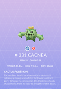 Cacnea Pokédex entry