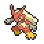 Blaziken 8-bit sprite
