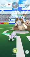Rock Smash used in a Gym Battle