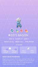 Bagon - #371 -  Pokédex