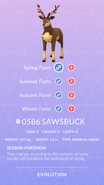 Spring Sawsbuck Pokédex entry