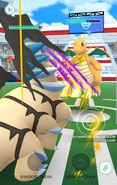 Dragon Claw used in a Gym Battle