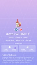 Wurmple Pokédex entry