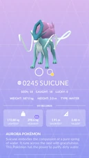 Suicune Pokédex entry
