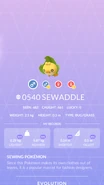 Sewaddle Pokédex entry