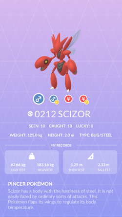 Scizor - Mega Scizor (Pokémon) - Pokémon Go