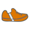 Shoes F Orange Stripe