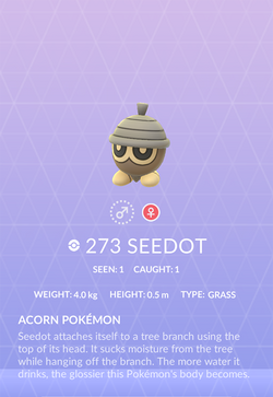 Seedot (Pokémon GO): Stats, Moves, Counters, Evolution