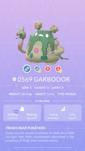 Garbodor Pokédex entry
