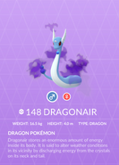 Dragonair Shadow Pokédex entry