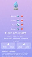 Rainy Castform Pokédex entry