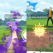Skull Bash used in a Trainer Battle