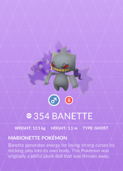 Mega Banette  Pokemon GO Wiki - GamePress