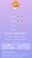 Sunny Castform Pokédex entry