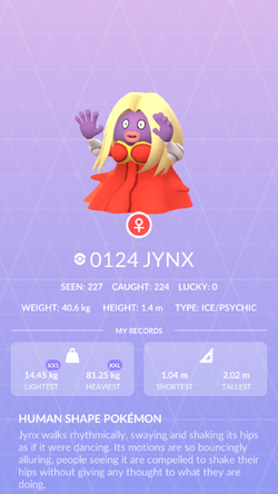 Jynx, Pokémon GO Wiki