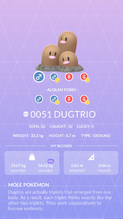 Dugtrio Pokédex entry