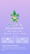 Simisage Pokédex entry
