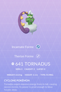 Tornadus Pokédex entry