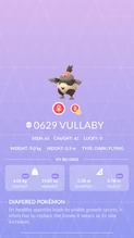 Vullaby Pokédex entry