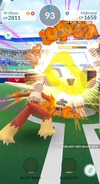 Blaze Kick used in a Gym Battle
