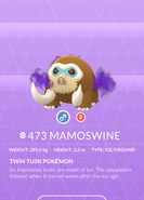 Mamoswine Shadow Pokédex entry