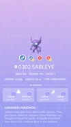 Sableye Pokédex entry
