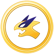 Lugia silhouette in the BattleLegend medal