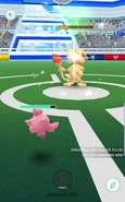 Draining Kiss used in a Gym Battle