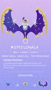 Lunala Pokédex entry