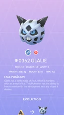 Glalie Pokédex entry