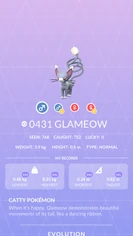 Glameow Pokédex entry