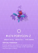 Porygon-Z Shadow Pokédex entry