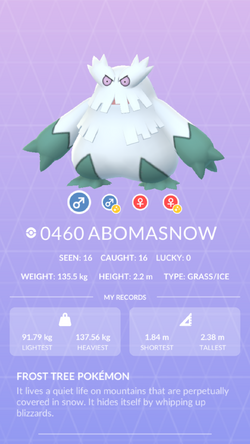 picture Shiny Mega Abomasnow Pokemon Go abomasnow pokemon go wiki fandom