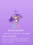 Aipom Shadow Pokédex entry