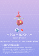 Medicham Pokédex entry