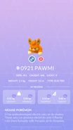 Pawmi Pokédex entry