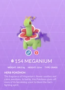 Meganium Shadow Pokédex entry