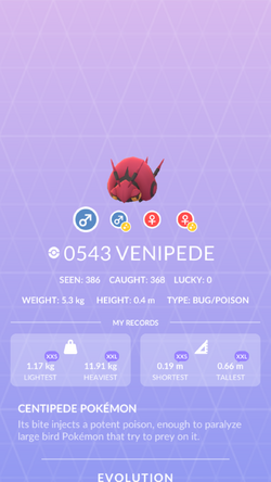 Pokemon New Release Shiny Venipede Registered Or 30days