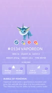 Vaporeon Pokédex entry