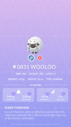 Wooloo Pokédex entry