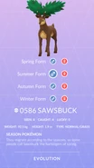 Summer Sawsbuck Pokédex entry