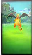 Charizard in early concept of encounter screen