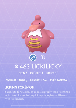 Pokemon 2463 Shiny Lickilicky Pokedex: Evolution, Moves, Location