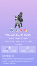 Mightyena Pokédex entry