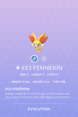 Fennekin Pokemon Go Wiki Fandom - what does fennekin evolve into in roblox