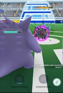 Shadow Punch used in a Gym Battle