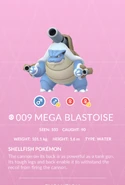 Mega Blastoise Pokédex entry
