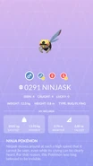 Ninjask Pokédex entry
