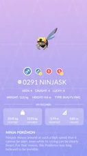 Ninjask Pokédex entry
