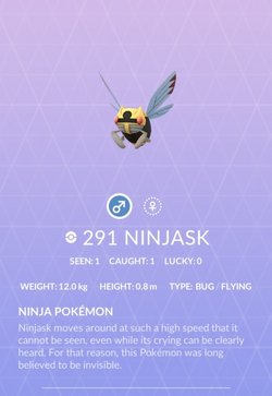 Ninjask - #0291 -  Pokédex